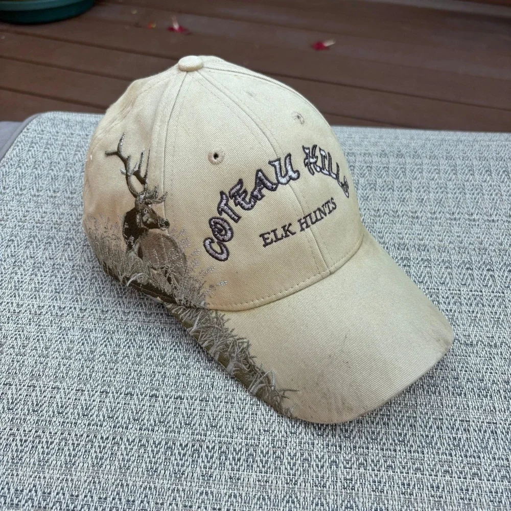Dri Duck Elk Hunts Hat Mens OSFA Tan Good Coteau Hills Wildlife Series Cap